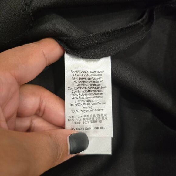 DKNY One Shoulder Sheath Dress Women's 10 Black 100% Polyester Party Preppy - Picture 7 of 8